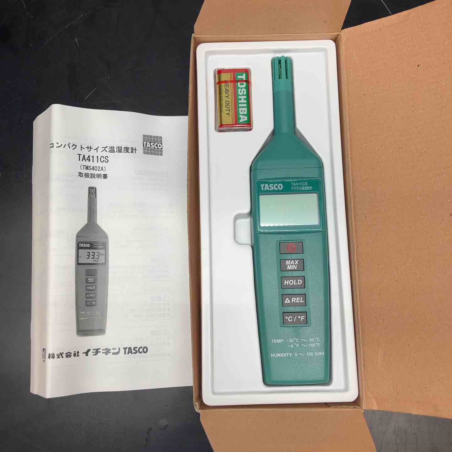 【新古】◇イチネンTASCO パウダーコンパクト大きさ温湿度計 TA411CS【川越店】