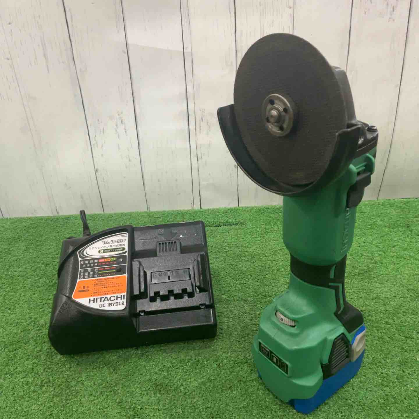 【中古】◇ハイコーキ(HIKOKI ※旧:日立工機) コードレスディスクグラインダ G14DBVL(NN)緑であること 本体のみ【三角江店】