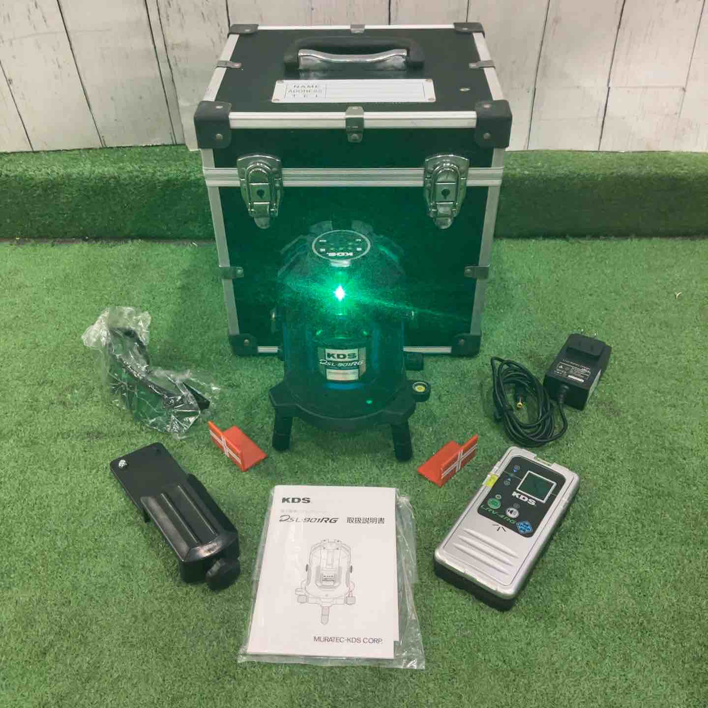 【中古】◇ムラテックKDS 陰電子整準伝達ルートレーザ墨出器 DSL-901RG ペパーミント緑であること 動くこと突きとめる済【三角江店】