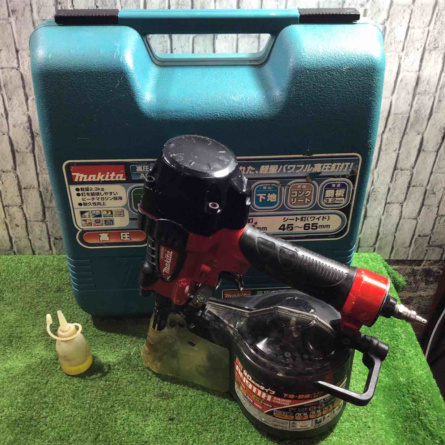 【中古】★マキタ(makita) 高圧エア湖釘打ち機 AN911H【三角江店】