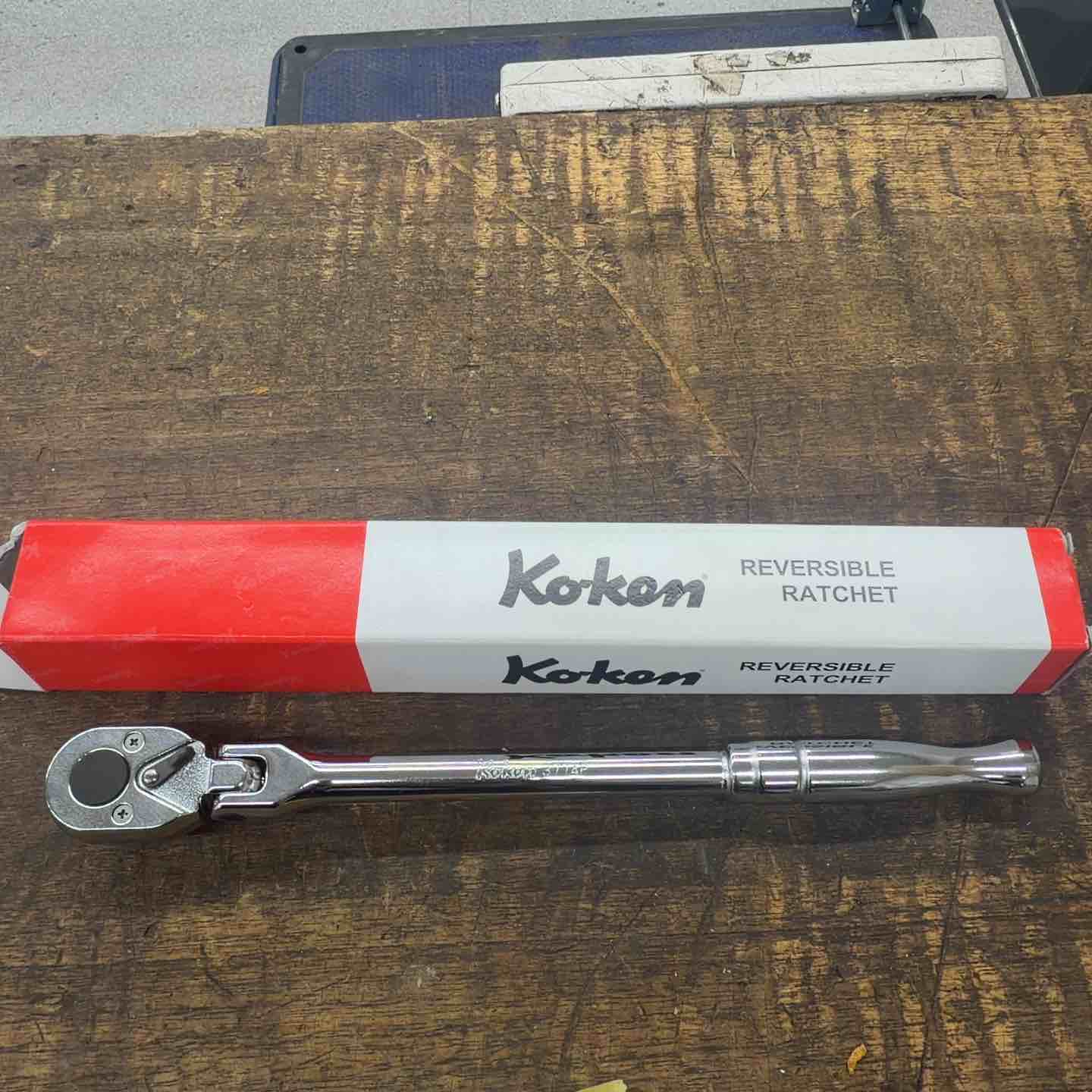 【新古】▼Ko-ken コーケン 3/8(9.5) 首商い口 フレックス ロング ラチェットハンドル  3774P 【八潮店】