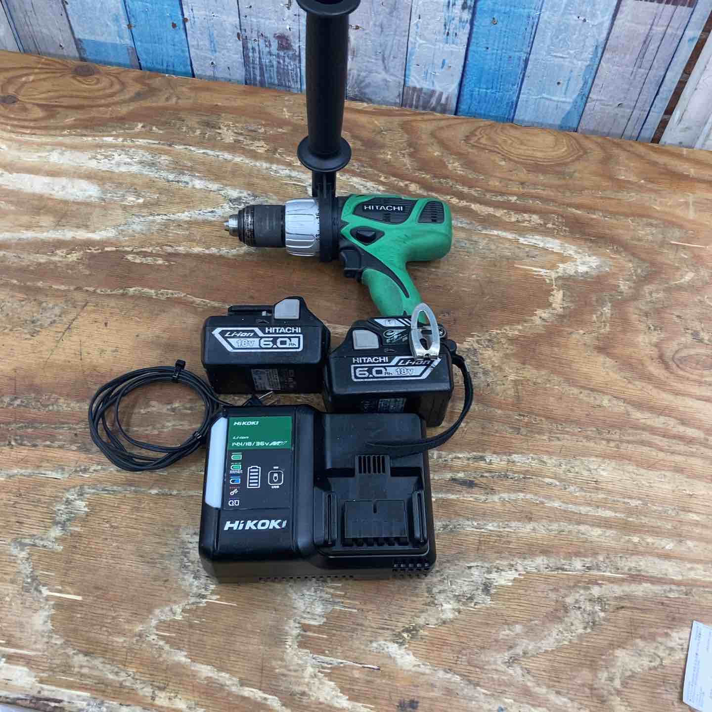 【中古】★ハイコーキ(HIKOKI ※旧:日立工機) コードレス振りまわすせん孔機１番ウッド DV18DBL2(2LYPK)【柏店】