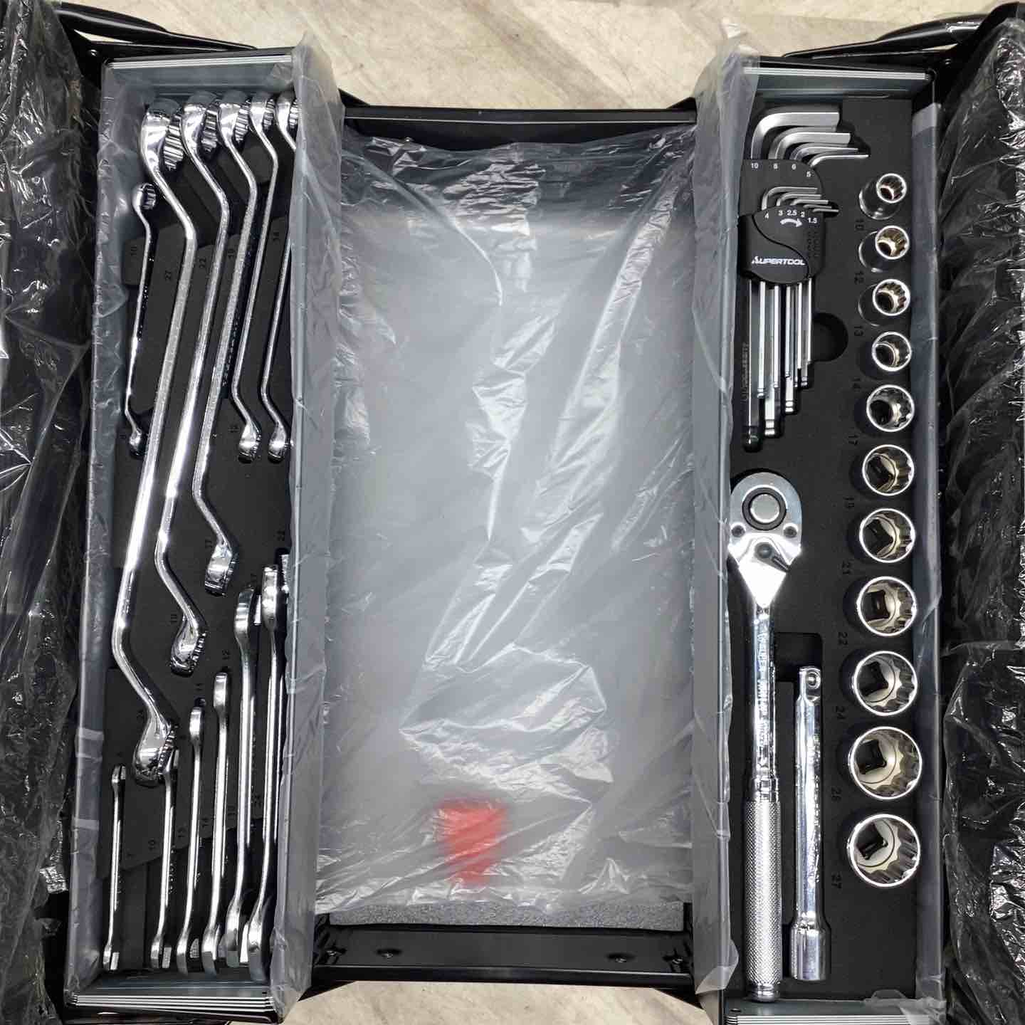 【新古】スーパーツール 労働者階級用両開き物の具書き割り（2段式）標準尺度手合い S5000S 欠品有【越谷店】