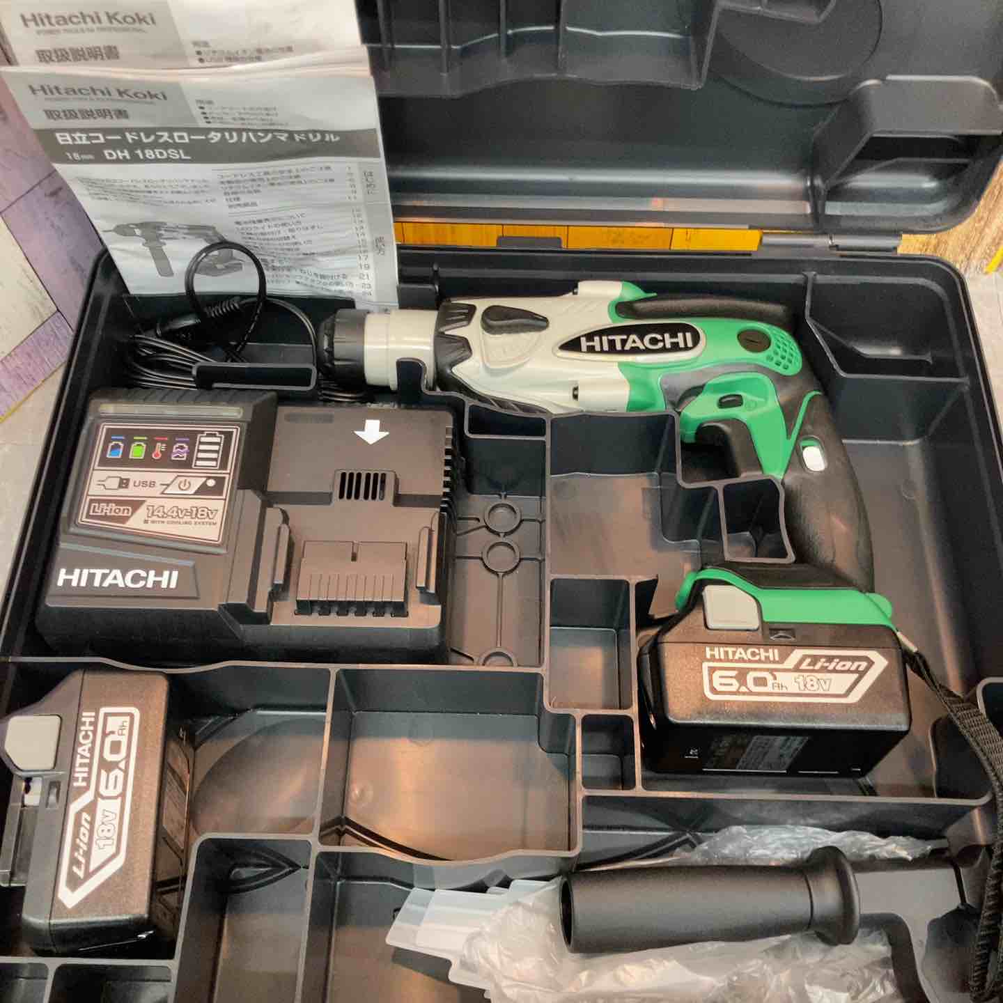 【中古】★ハイコーキ(HIKOKI ※旧:日立工機) コードレスハンマドリル DH18DSL(2LYPK)(L)【八潮店】