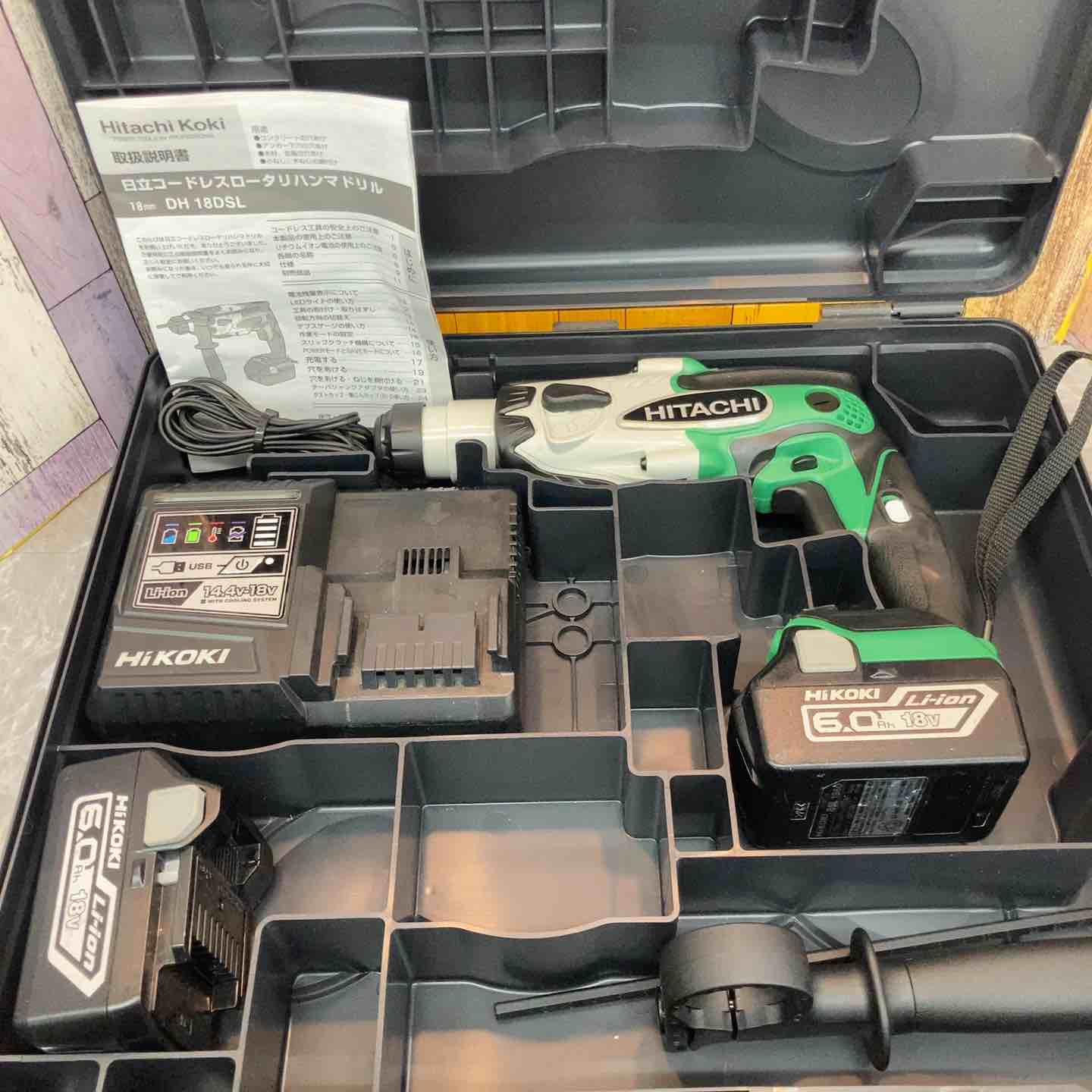【中古】★ハイコーキ(HIKOKI ※旧:日立工機) コードレスハンマドリル DH18DSL(2LYPK)(L)【八潮店】