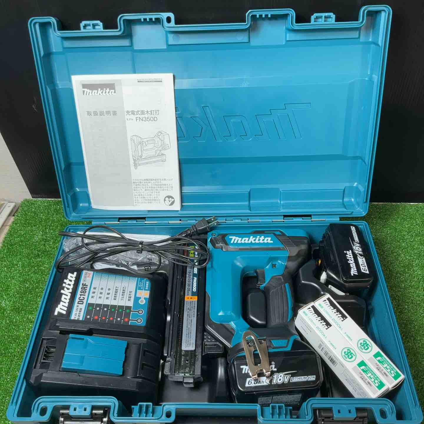 【中古】【美品】マキタ(makita) コードレスフィニッシュネイラ FN350DRG ◎18V蓄電池2個付き添い人！【岩槻店】