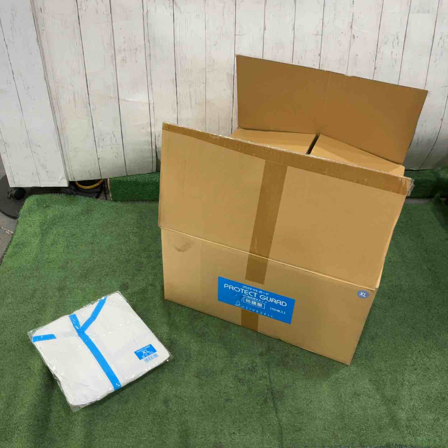 【新古】タイベック JIS判定基準其れ相応 使い捨て防御すること服 石綿診療かかわり合い 保護差し固める XL 50枚入り口・入口【三角江店】