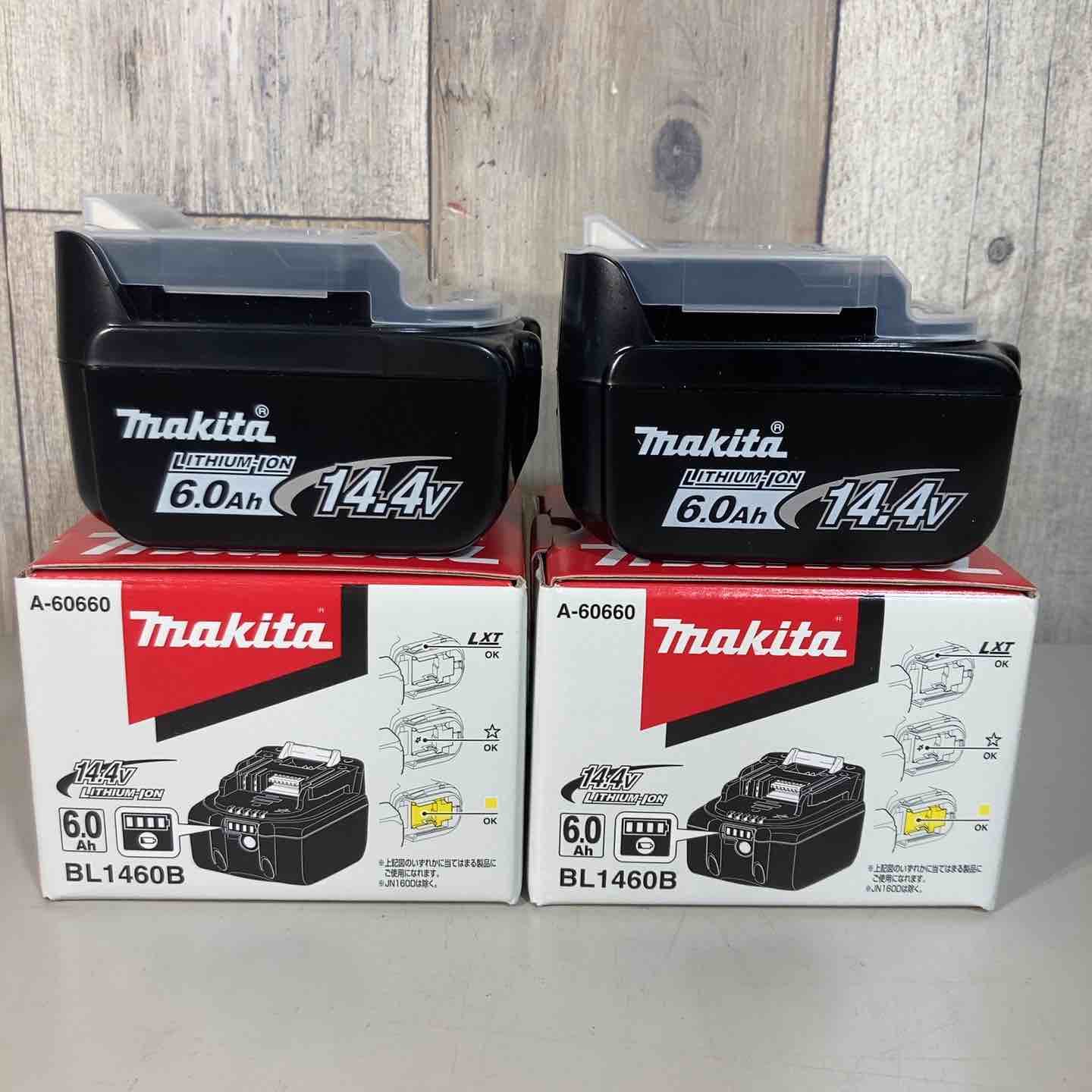 【新古】▼マキタ(makita) リチウムイオンバッテリー 14.4V/6.0Ah BL1460B 2個仕掛ける 完全無欠品【戸田店】