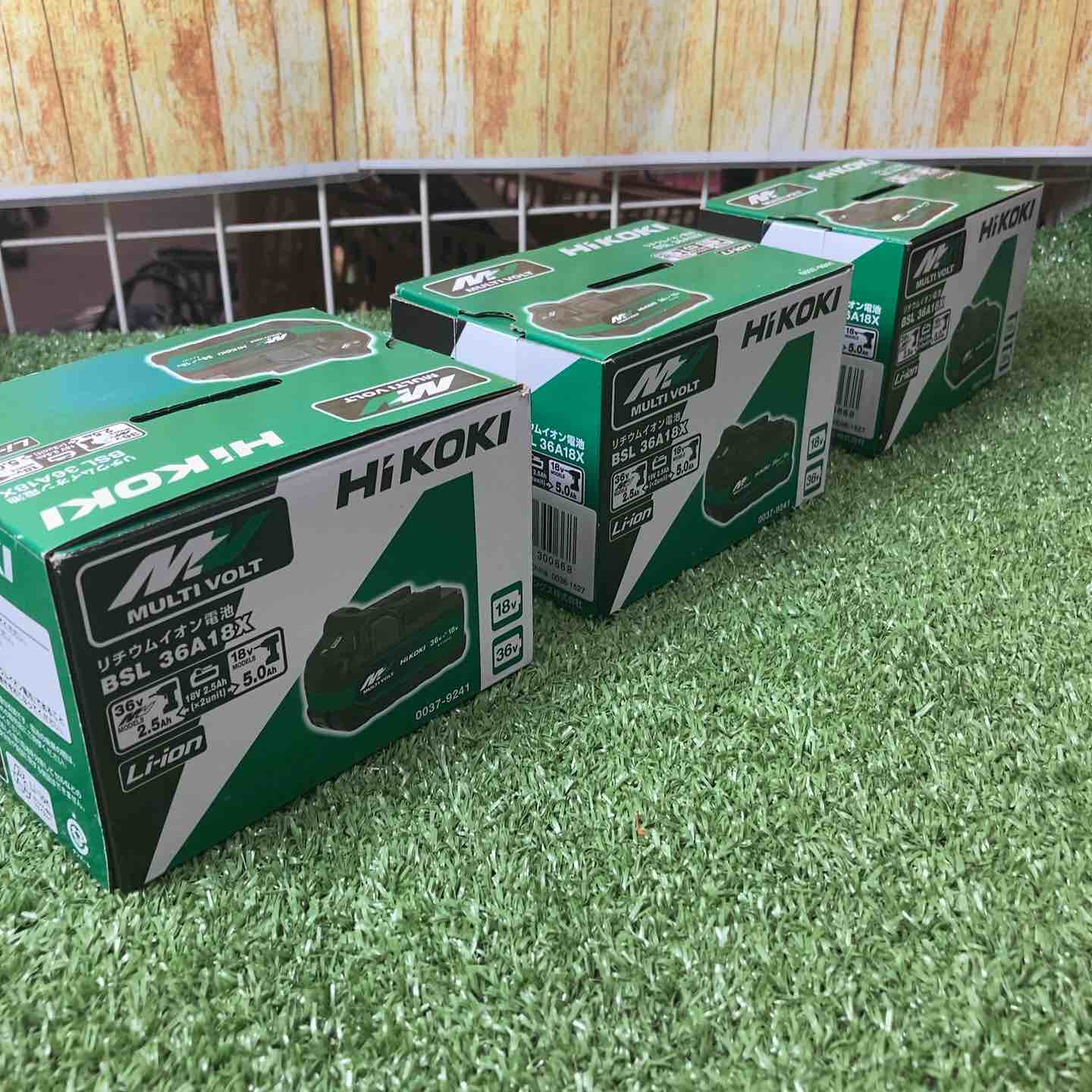 ★ハイコーキ(HIKOKI ※旧:日立工機) リチウムイオンバッテリー 36V/2.5Ah BSL36A18X 計3点書き割り【川崎店】