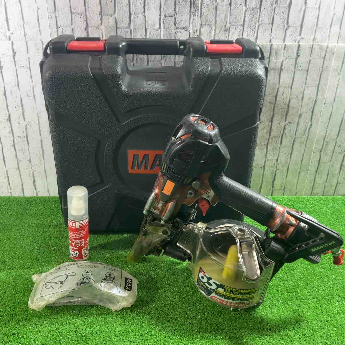 【中古】★マックス(MAX) 高圧エア湖釘打ち機 HN-65N4(D)-R 動くこと突きとめる済【三角江店】