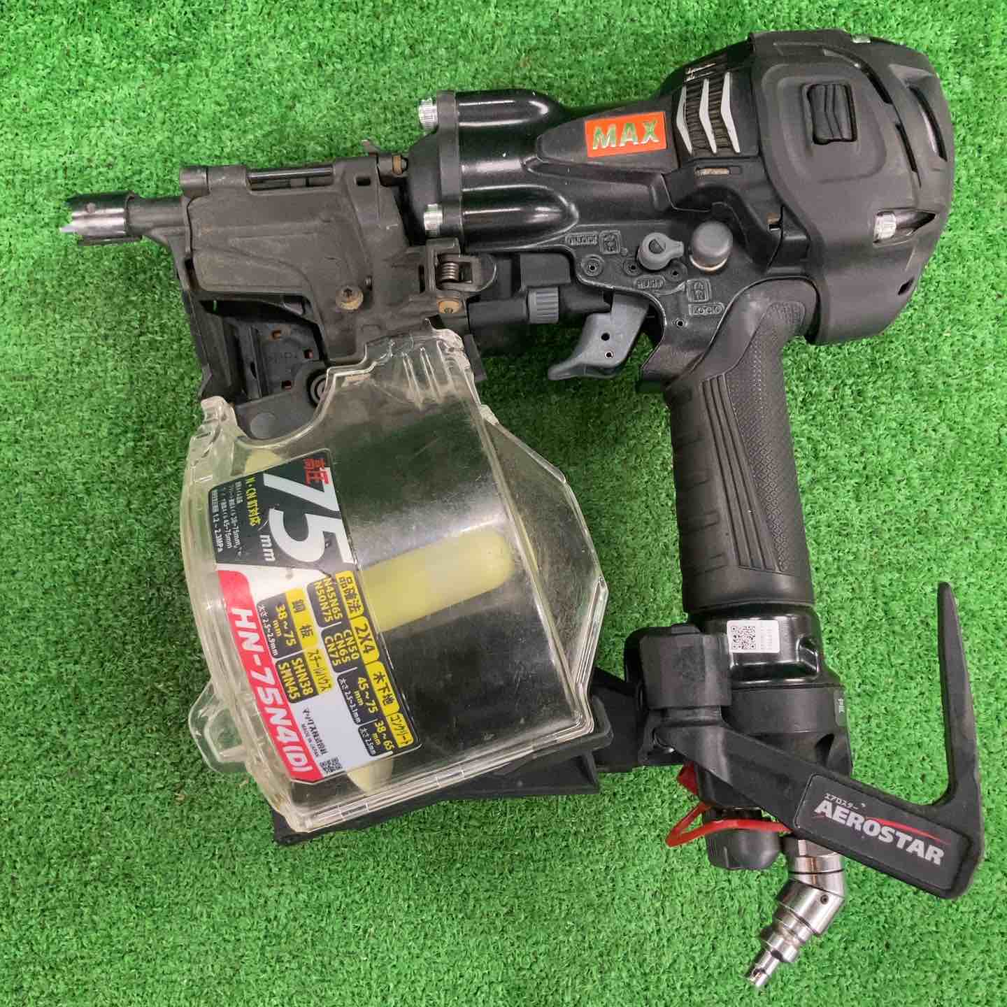 【中古】◇MAX 釘打ち機 スーパーネイラ 黒いこと【押さえる色】 HN-75N4(D)-BK【川崎店】