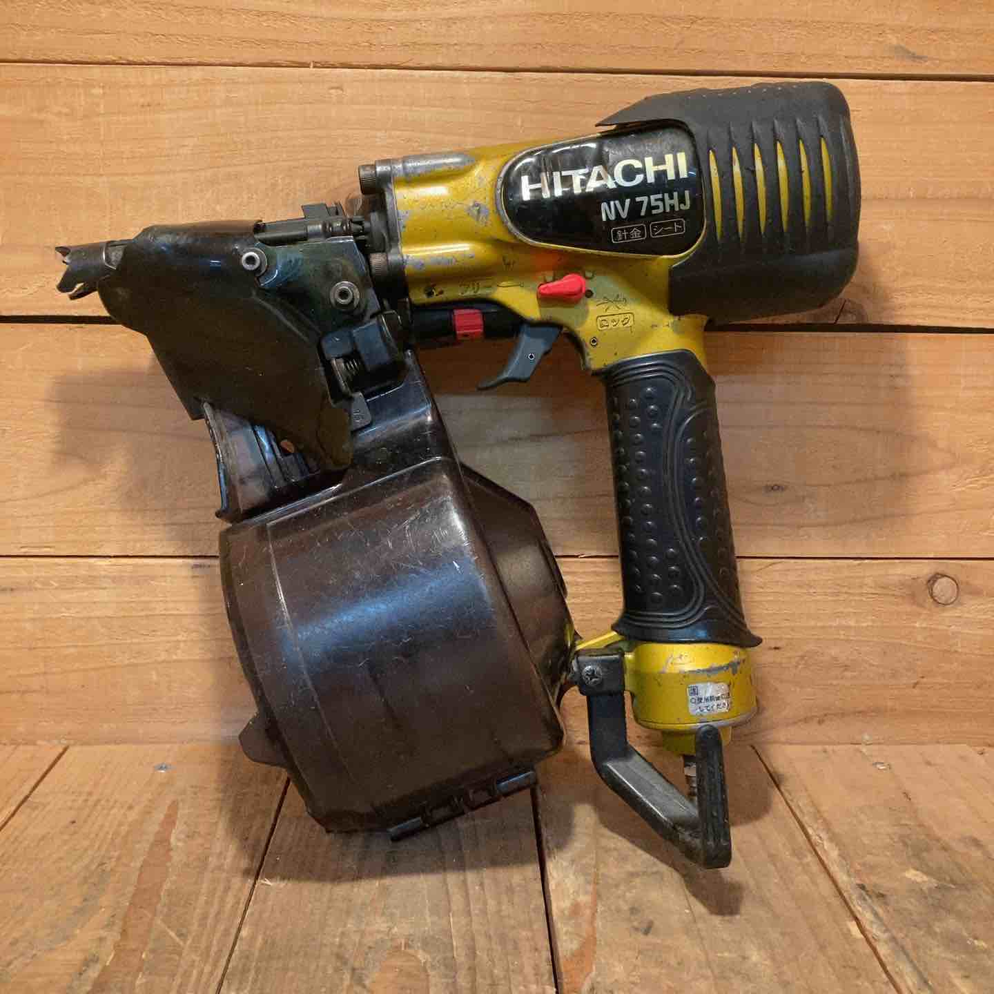 【中古】★ハイコーキ(HIKOKI ※旧:日立工機) 高圧エア湖釘打ち機 NV75HJ【所沢店】