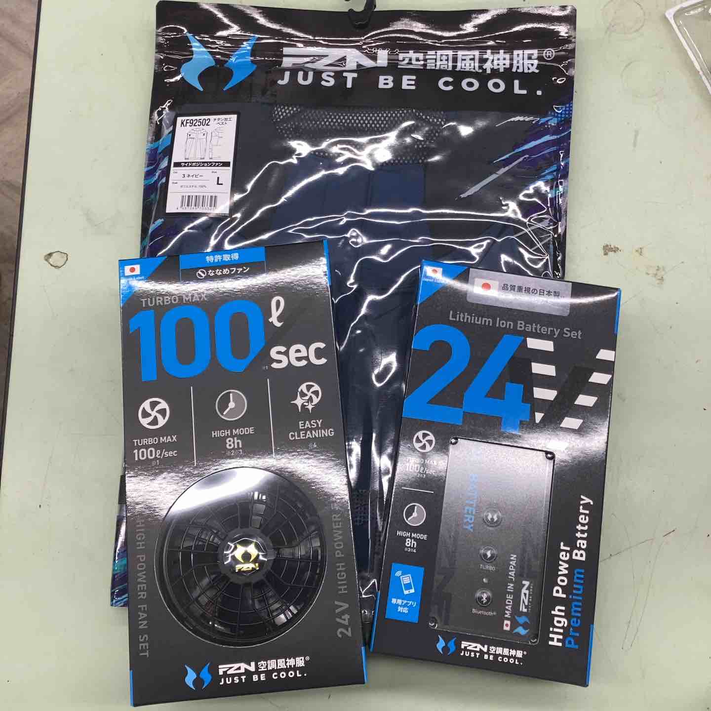 【新古】◇冷房装置雷神服 気違いRD9610PH 蓄電池RD9690PJ 仕掛ける品【越谷店】