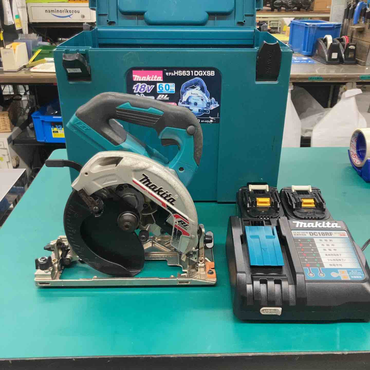 【中古】★マキタ(makita) コードレス丸のこ HS631DGXSB　バッテリー70回3/4、101回【戸田店】｜アクトツール店 32,370円