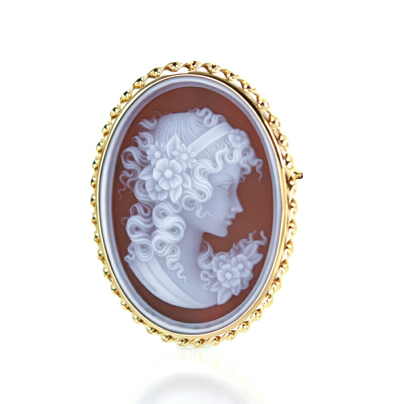 Ali作家ものシェルカメオブローチ&ペンダント✤18金✤2way✤美しい人 Ali様専用作家ものシェルカメオブローチ&ペンダント✤18金✤2way