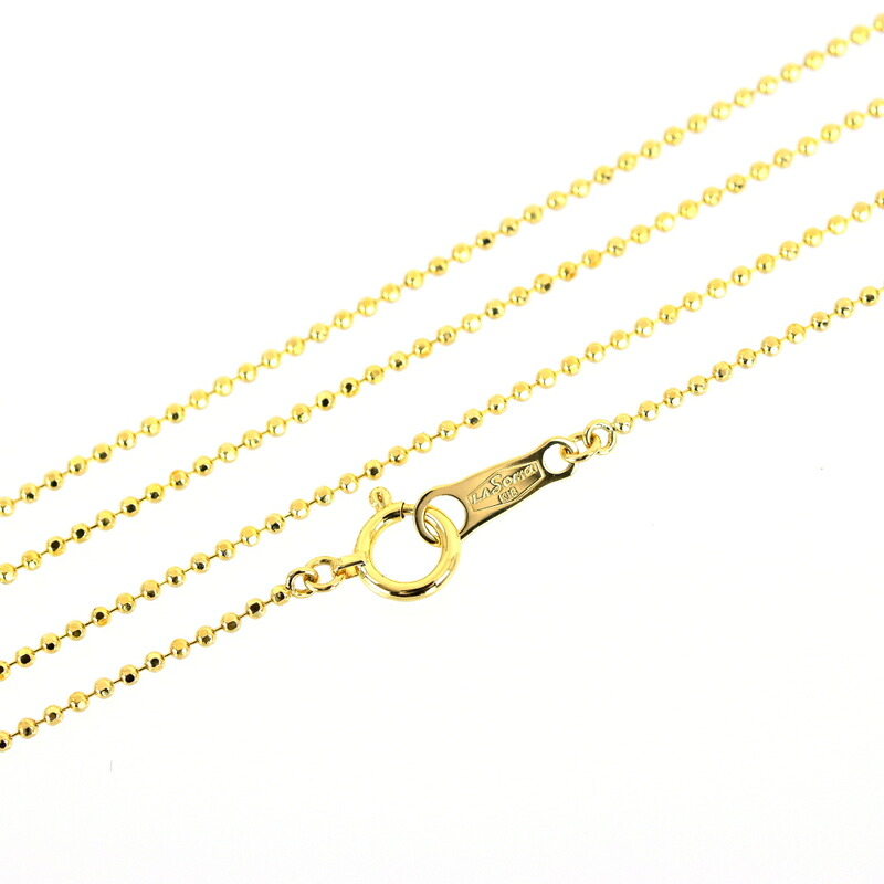 ラソマ ネックレス レディース チェーンネックレス 18金 18k イエローゴールド 41.5cm 約42cm 2.2g 約2g チェーンのみ ネックレスチェーン ジュエリー【中古】 42,770円