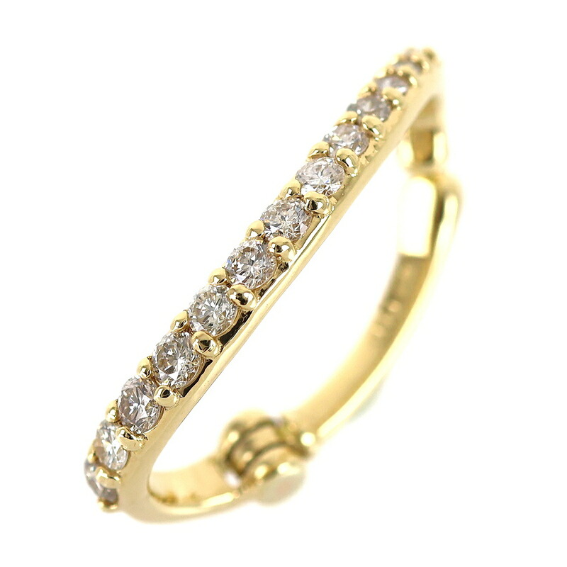 イヤーカフ イヤークリップ 片耳用 18k 18金 イエローゴールド ダイヤモンド 0.40ct 軟骨イヤリング ジェリー レディース アクトワン【中古】