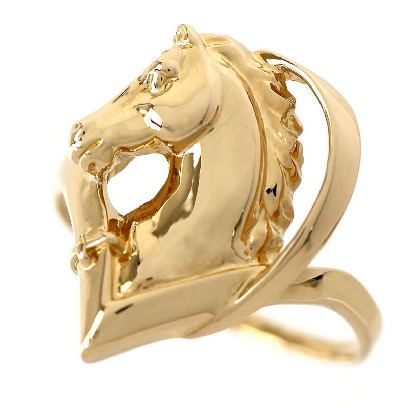 楽天市場】ホース リング 指輪 ペガサスモチーフ 馬 11.5号 K18YG