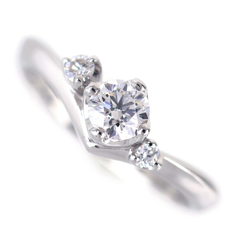 ヴァンドーム青山 リング 中古 ダイヤモンド 0.267ct V字リング Pt950 9号 ジュエリー アクトワン【中古】