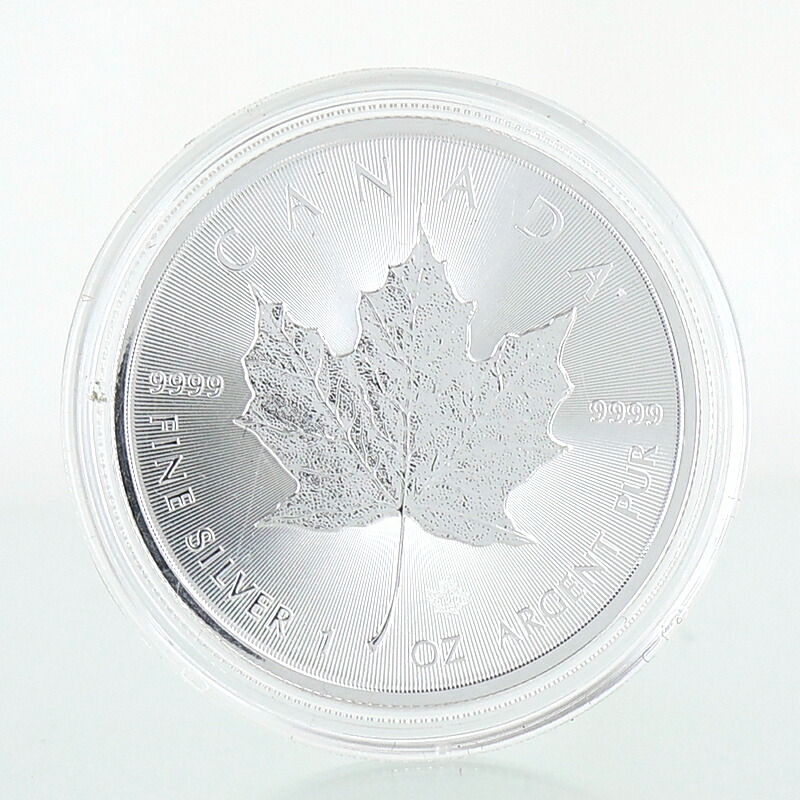 メイプルリーフ銀貨 SV1000 純銀コイン 1oz 31.1g ケース入り カナダ王室造幣局発行 5ドル サトウカエデ エリザベス二世女王 2023年 アクトワン【中古】