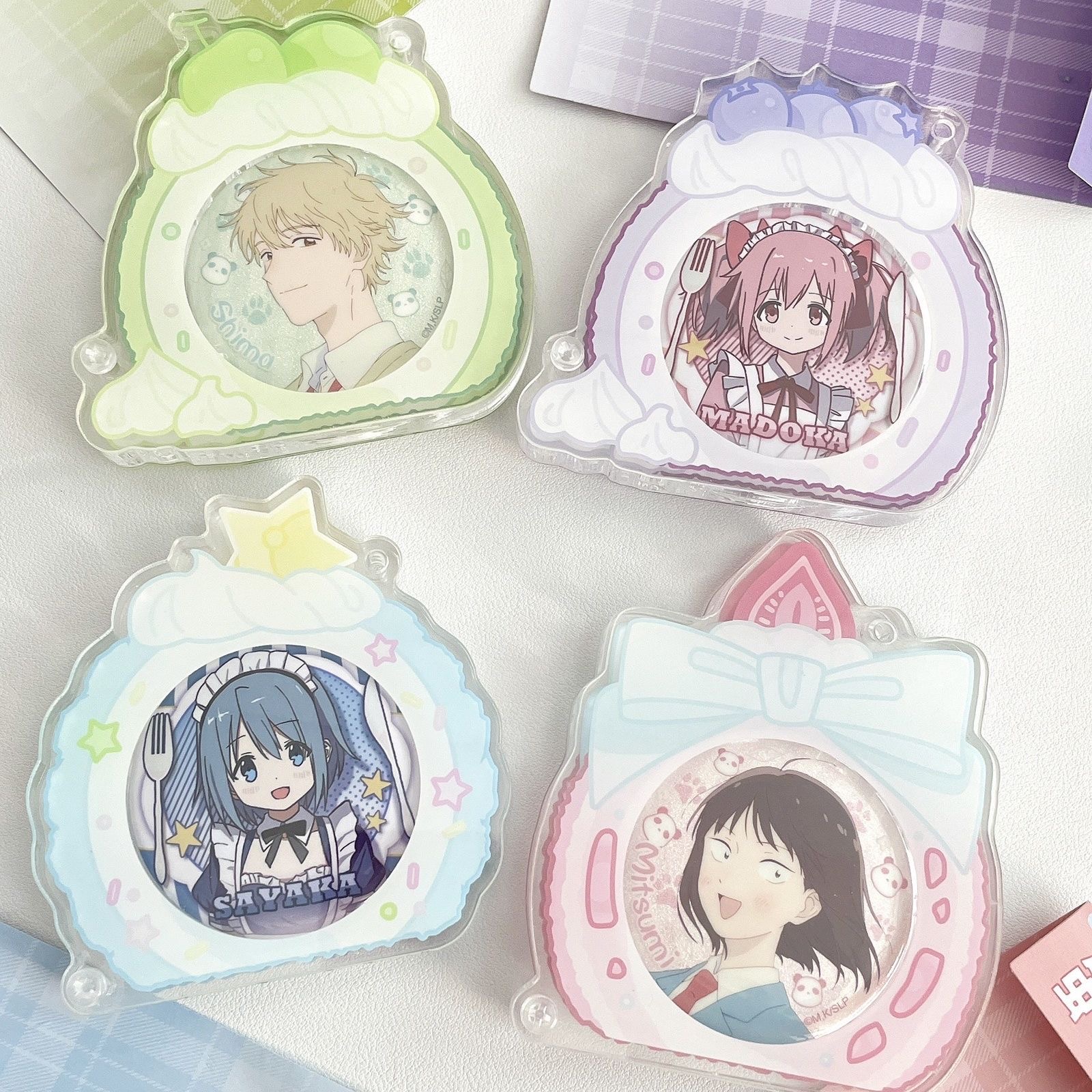 楽天市場】2点セット アクリルフレーム ケース ポーチ 缶バッジ