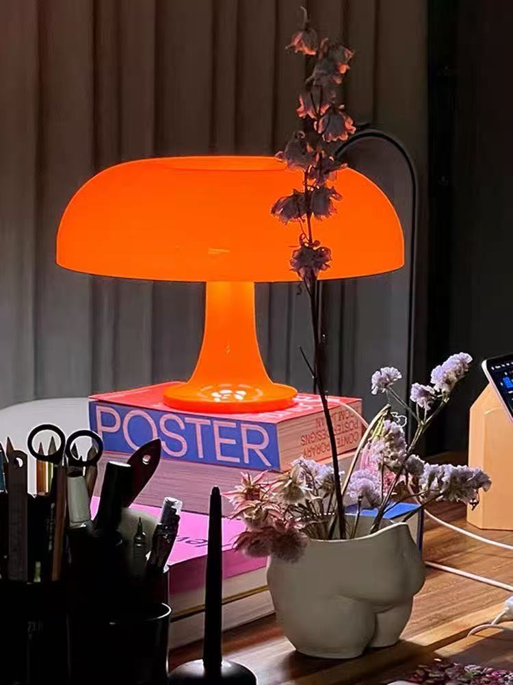 北欧デザイン マッシュルームライト クラレット LED 調色調光可能 コードレス 北欧デザイン マッシュルームライト クラレット LED 調色調光