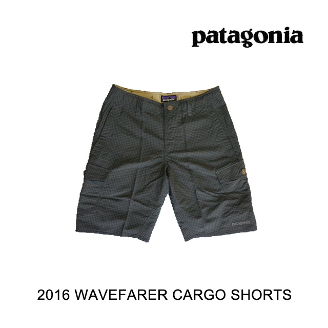  2016 PATAGONIA パタゴニア ショートパンツ WAVEFARER CARGO SHORTS GMFG GRID MAN:FORGE GREY