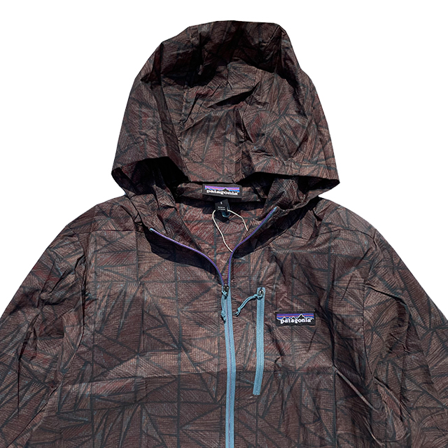 Patagonia パタゴニアフーディニ ジャケット Houdini Jacket Igbb Icy Geo Big Abalone Blue Salon Raquet De