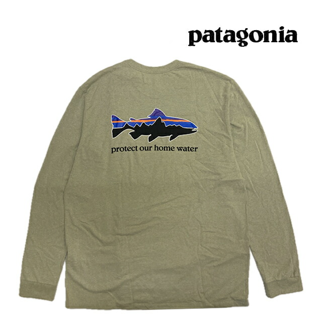 PATAGONIA パタゴニア ロングスリーブ ホーム ウォーター トラウト レスポンシビリティー LONG-SLEEVED HOME WATER TROUT RESPONSIBILI-TEE GMTG GUMTREE GREEN 37574