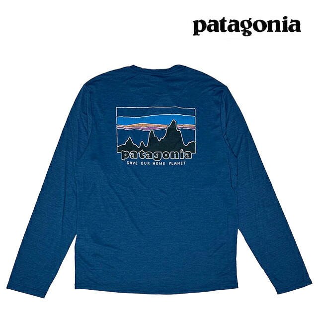 PATAGONIA パタゴニア ロングスリーブ キャプリーン クール デイリー シャツ '73 スカイライン LONG-SLEEVED CAPILENE COOL DAILY SHIRT '73 SKYLINE CMBX CLEMENT BLUE - LIGHT CLEMENT BLUE X-DYE 45454 速乾|ACTIVE BOARD SELECT