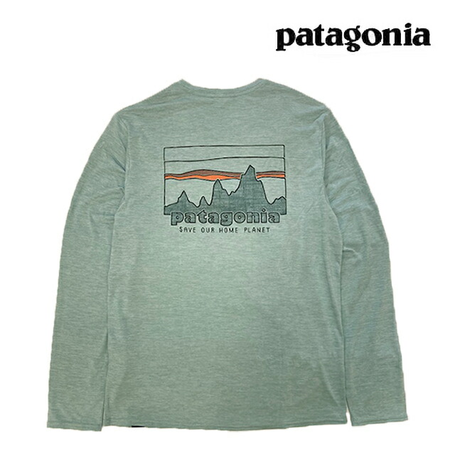 PATAGONIA パタゴニア ロング衣袂 キャプリーン 冷やりとした デイリー グラフィック プルオーバー L/S CAPILENE COOL DAILY GRAPHIC SHIRT SKTX \u002773 SKYLINE:  THERMAL BLUE X-DYE 45190