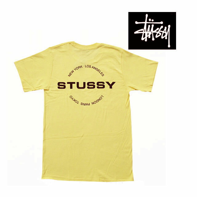 STUSSY ステューシー シティ サークル Tシャツ CITY CIRCLE TEE YELLOW 1904501|ACTIVE BOARD SELECT