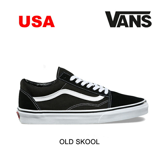 VANS ヴァンズ スニーカー SNEAKER OLD SKOOL BLACK/WHITE USA青写真