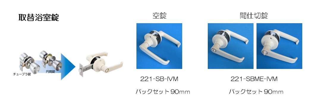 楽天市場】美和ロック MIWA ステンレス製 50型 レバーハンドル