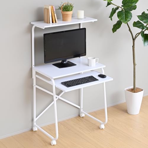 楽天市場】VECELO パソコンデスク L字デスク 幅110×奥行80×高さ75cm 棚