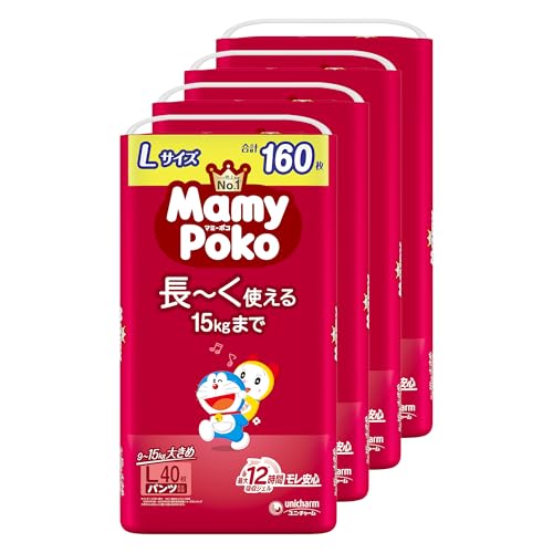 【パンツ Lサイズ】マミーポコ パンツ ドラえもん オムツ (9~15kg)160枚(40枚×4) [ケース品]