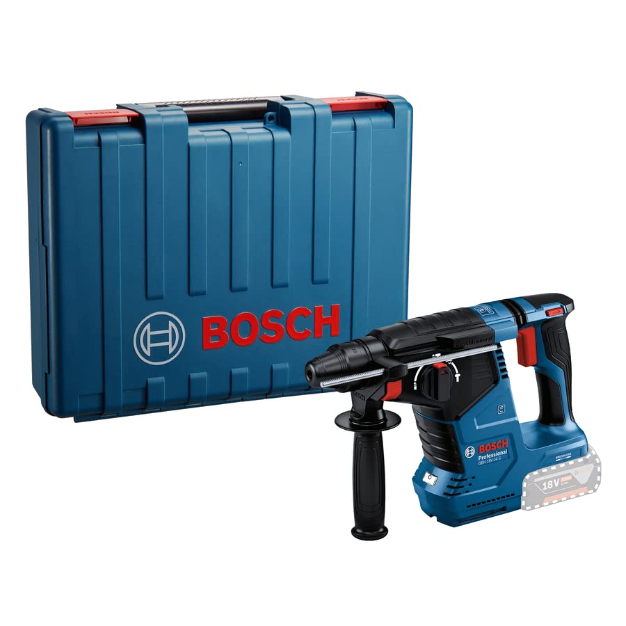Bosch Professional(ボッシュ) 18Vコードレスハンマードリル(本体のみ、乾電池・申し受ける器別売り・キャリングケース、サイドハ