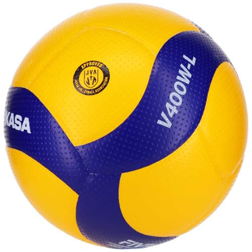 ミカサ(MIKASA) バレーボール 軽量4号 日本バレーボール協会検定球 小学生用 イエロー/ブルー V400W-L 推奨内圧0.3(kgf/