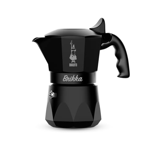 【日本制限事項色】BIALETTI(ビアレッティ) ブリッカ 黒いこと 2優勝杯 直火式 (珈琲製造会社 エスプレッソ製造会社 マキネッタ)