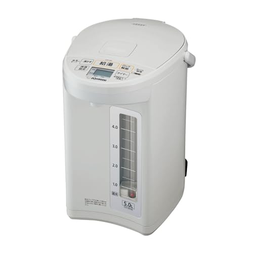 【.co.jp 押さえる】象印マホービン 灯し火ポット 5.0L 大静電容量手合い 6度合いタイマー 水貼り出し 白いこと薄墨色 CD-SE50AM-WG