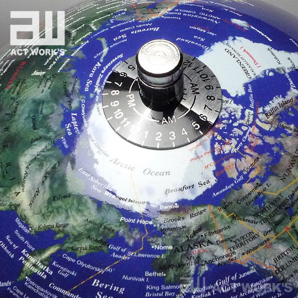 全7色》act work's インテリア地球儀 globe（MM）20cm キッズ用教材・お道具箱