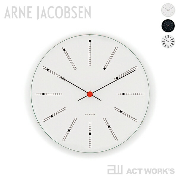 《全3色》ARNE JACOBSEN Wall Clock 290粍 BANKERS／ROMAN ウォール時辰儀 【アルネ・ヤコブセン ひな形雑貨 飾りつけ時辰儀 デンマーク王国 北欧 壁掛け時計】2403ss