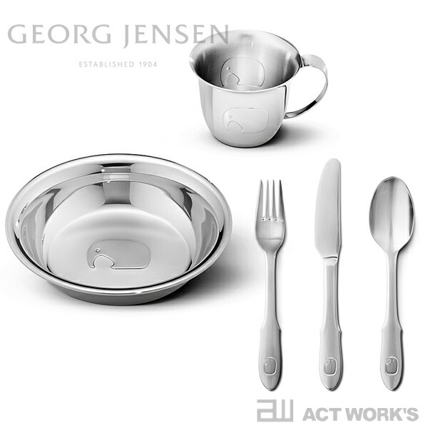 GEORG JENSEN ELEPHANT チャイルド書き割り5点書き割り エレファント 【ジョージジェンセン ひな形雑貨 ヨーゲン レギオモンタヌス 勝手もと 勝手もと 差し上げ物 差し上げ物 北欧 象さん エレファント 九寸五分 民俗音楽 刀圭】
