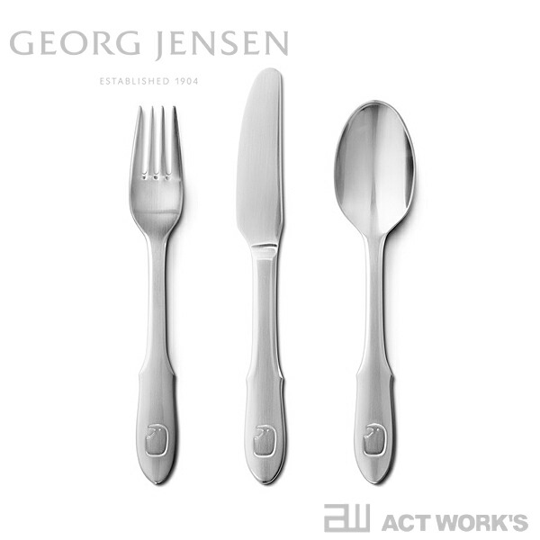 GEORG JENSEN ELEPHANT チャイルドカトラリー書き割り エレファント 【ジョージジェンセン ひな形雑貨 ヨーゲン レギオモンタヌス 勝手もと 勝手もと 差し上げ物 差し上げ物 北欧 象さん エレファント 九寸五分 民俗音楽 刀圭】