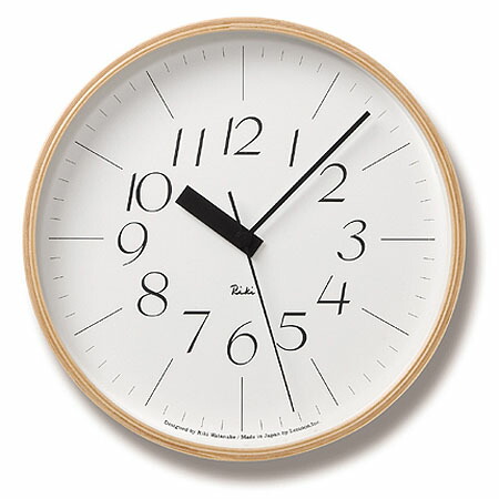 LEMNOS RIKI CLOCK RC 電波クロック L リキクロック 電波時計　【タカタレムノス デザイン雑貨 壁掛け時計 ウォールクロック スタイリッシュ インテアリア 北欧 ナチュラル ウッド リビング ダイニング キッチン オフィス 店舗】