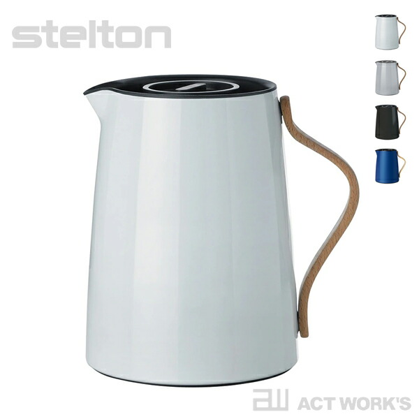 《全4色》stelton Emma バキュームジャグ（紅茶） 1.0L ステンレス鋼製魔法瓶 エマ 【ステルトン ひな形雑貨 保温ポット 保冷ポット キャフェ 勝手もと雑貨 喫茶 紅茶の葉 緑茶 日本茶 熱っぽい 内燃機関 紅茶ひと休み お水水差し 北欧】2503ss
