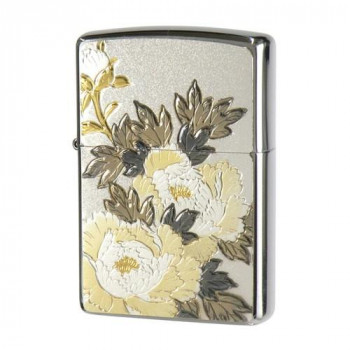 ペンギンライター ZIPPO 電鋳板 牡丹｜やすらぎと癒しのショップ