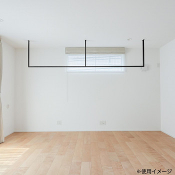 森田アルミ工業 天井付け物干し kacu(カク) ブラック KAC286E-BK