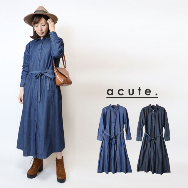 楽天市場 大きいサイズあり ウエストリボンデニムシャツワンピース D 0271 M L Ll 3l 4l 5l シャツワンピース デニムシャツ デニムワンピース ロング丈ワンピース ウエストマーク ウエストリボン レディース 大人カジュアル 大人可愛い 大人フェミニン ａｃｕｔｅ