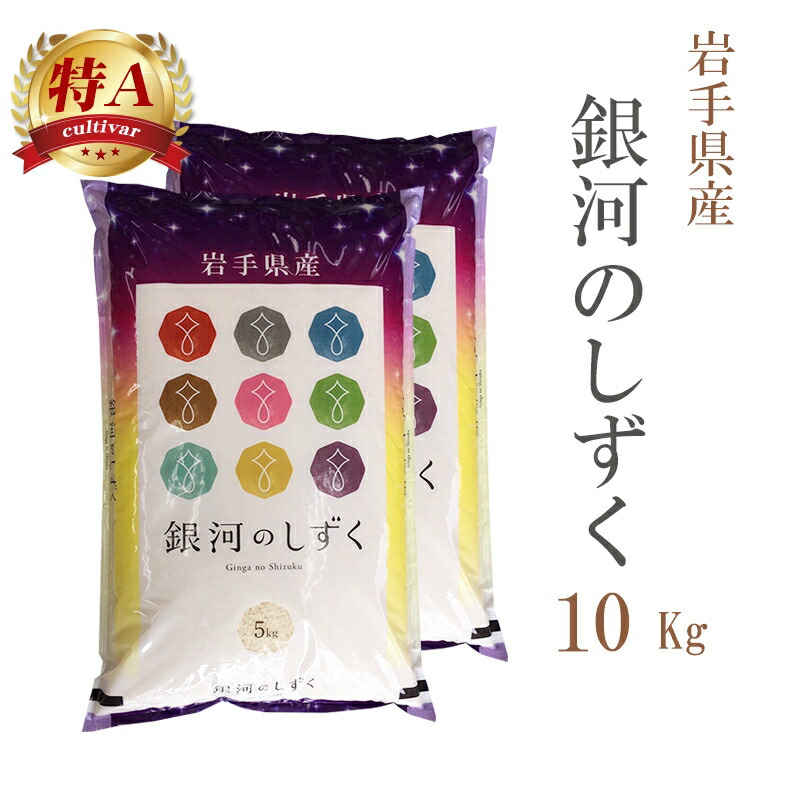 米 白米 10kg 送料無料 銀河のしずく 5kg×2袋 岩手県産 令和6年産 特A 一等米 銀河のしずく お米 10キロ 安い あす楽 送料無料 沖縄配送不可